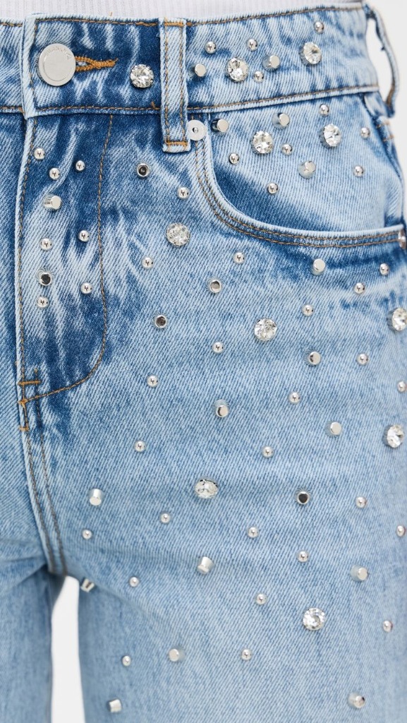 Scattered Crystal Denim Detail